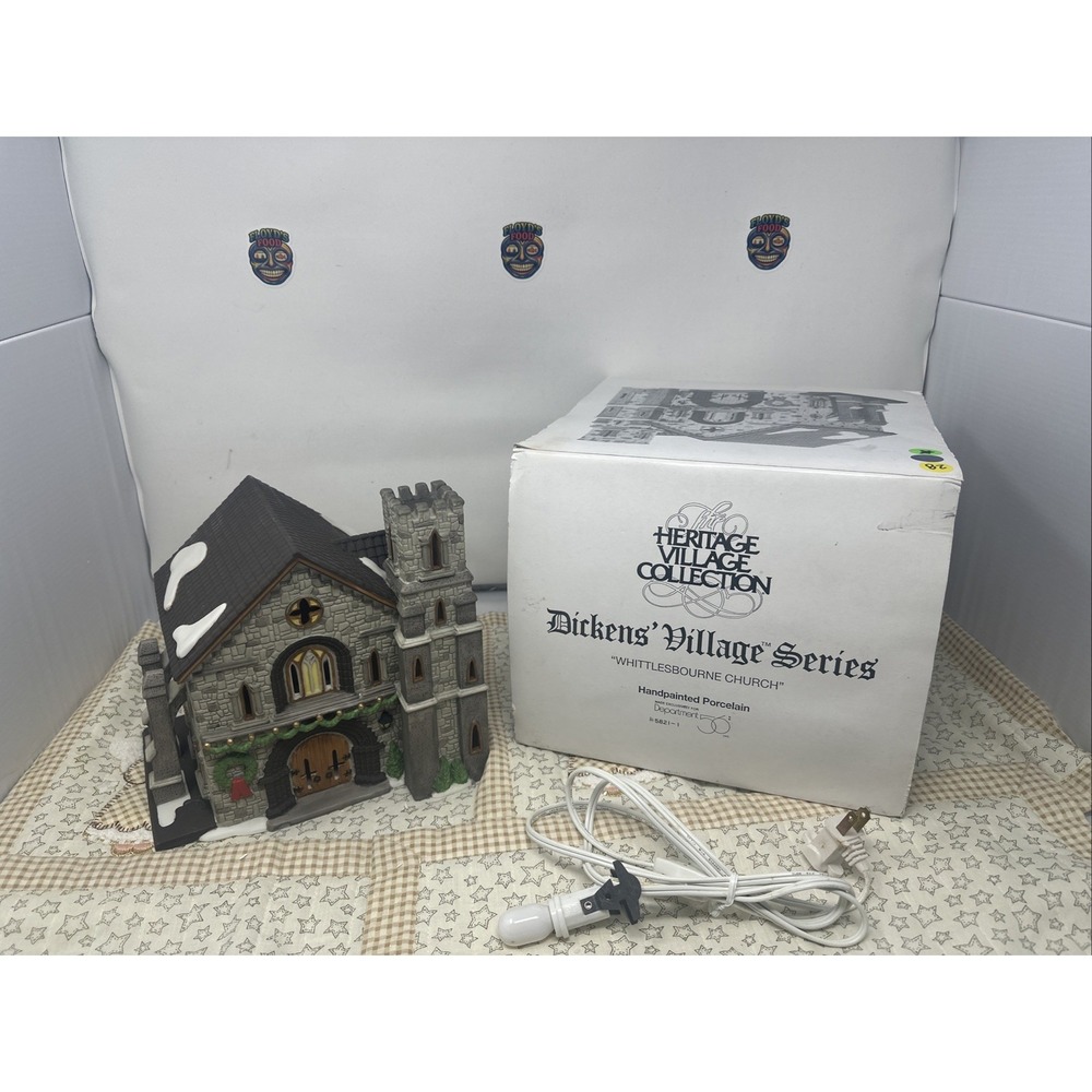 Dept 56 Dickens Village Series "Whittlesbourne Church" #5821-1 1994‎